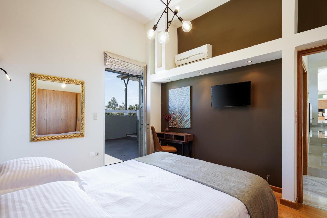 Rizes Villa With Jacuzzi & Heated Pool Agia Triada Dış mekan fotoğraf