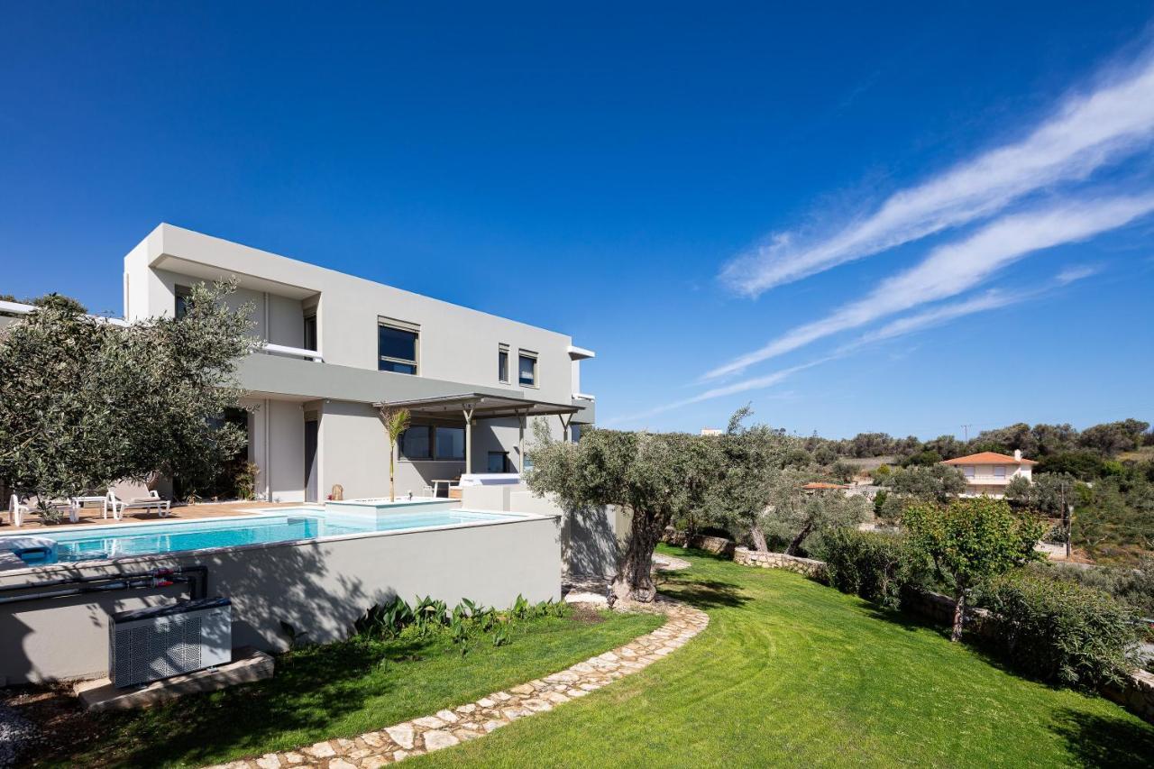 Rizes Villa With Jacuzzi & Heated Pool Agia Triada Dış mekan fotoğraf