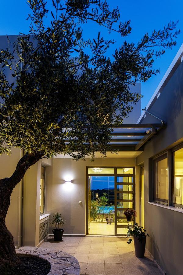 Rizes Villa With Jacuzzi & Heated Pool Agia Triada Dış mekan fotoğraf