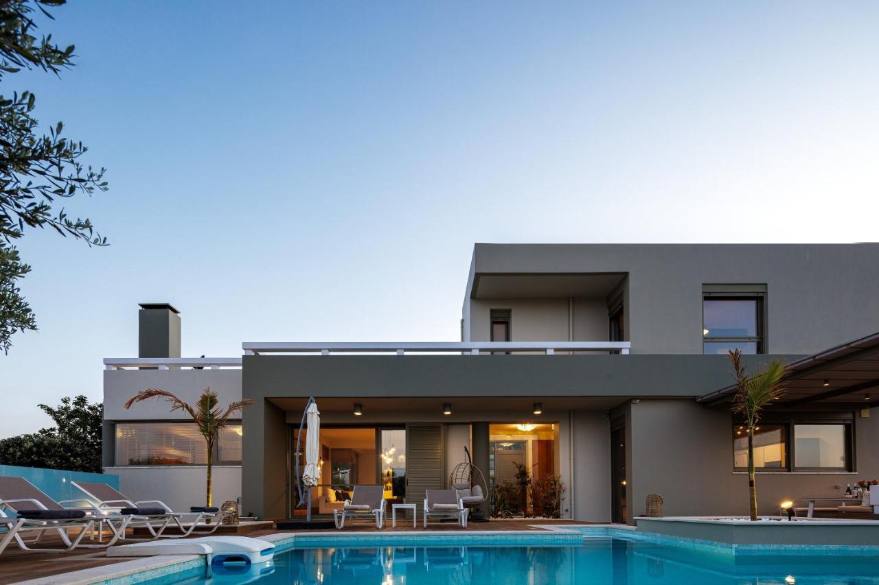 Rizes Villa With Jacuzzi & Heated Pool Agia Triada Dış mekan fotoğraf